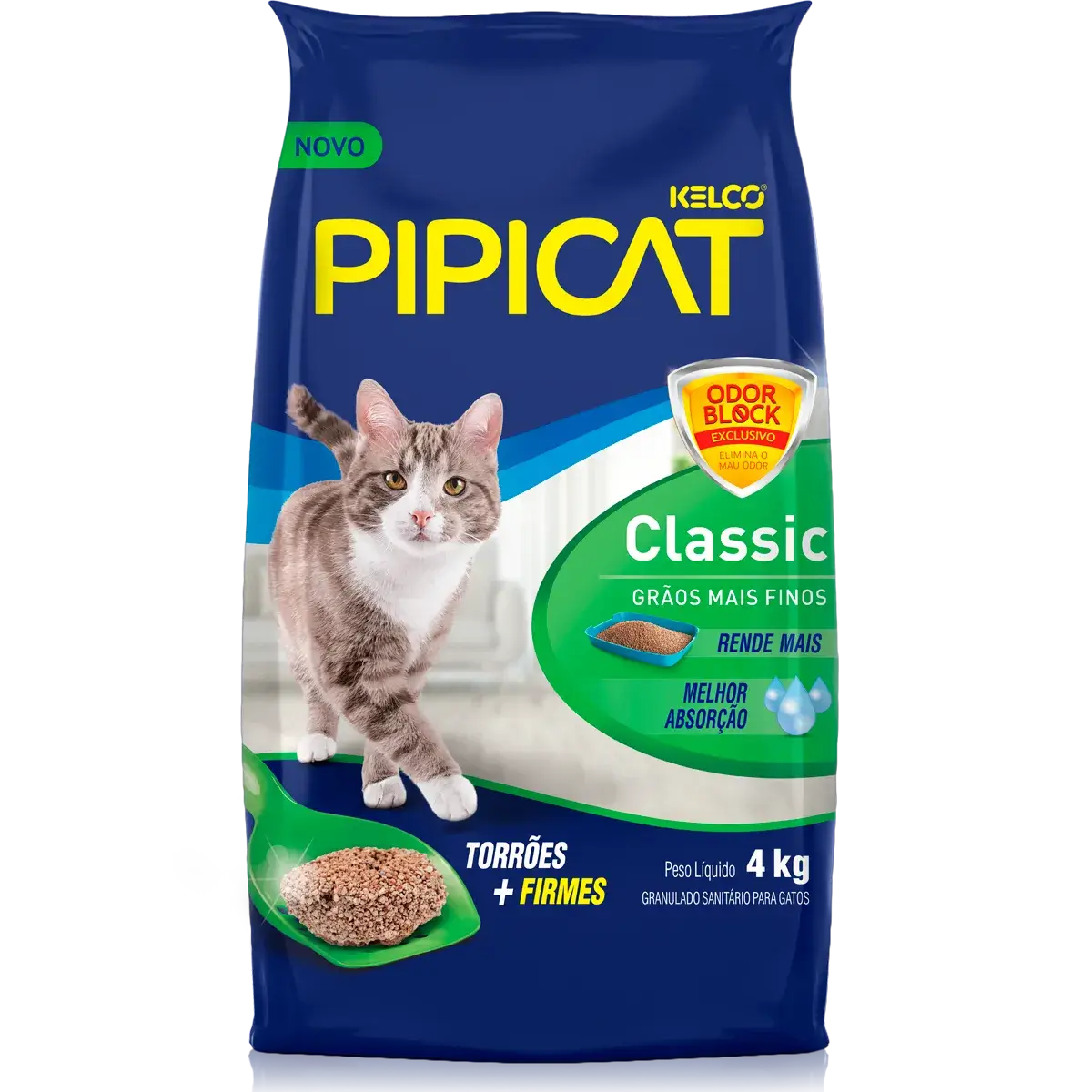 7896273800033_PIPICAT_GRANULADO_SANITARIO_CLASSIC_OB_4KG_FRENTE