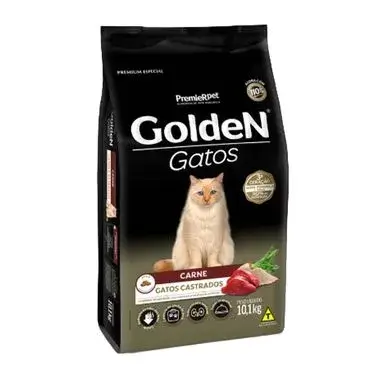 Ração Golden Fórmula Gatos Adultos Castrados Carne 10,1Kg