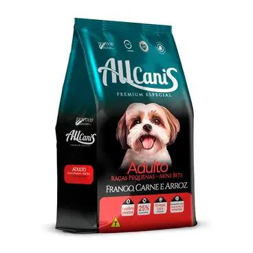 Racao-Allcanis-Caes-Adultos-Racas-Pequenas-Frango-Carne-e-Arroz